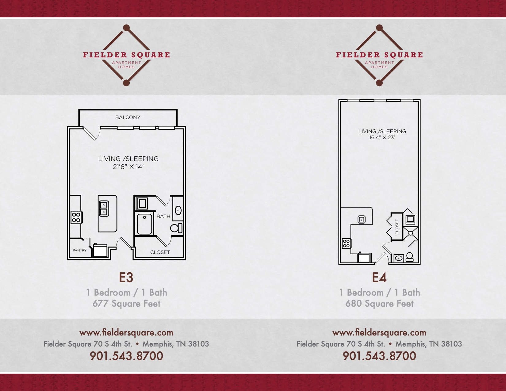 Floor plan for studio, 1 bath, 699 sqft
